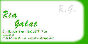 ria galat business card